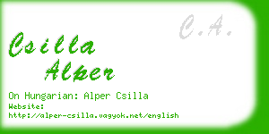 csilla alper business card